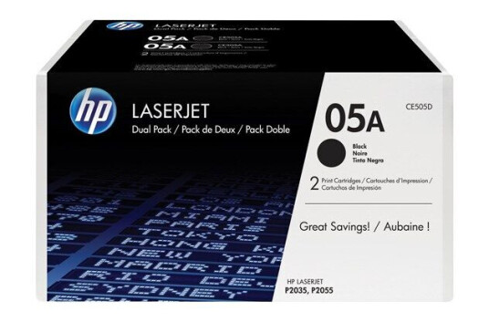 HP 05A / CE505D 2-Pack Black Toner - Laser toner Svart HP 05A / CE505D 2-Pack Black Toner - Laser toner Svart