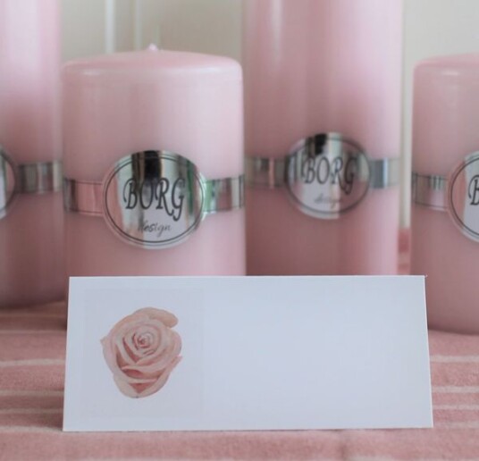 Bordkort Rosa rose