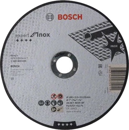 Bosch Expert For Inox As 46 T Inox Bf Skjæreplate For Rustfritt Stål 180 Mm Bosch Expert For Inox As 46 T Inox Bf Skjæreplate For Rustfritt Stål 180 Mm