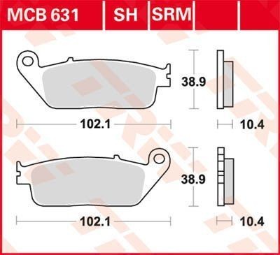 Bremseklosser TRW MCB631SRM Bremseklosser TRW MCB631SRM
