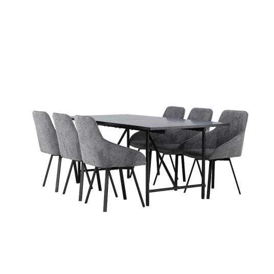 Spisegruppe Venture Home Astrid med 6 Rosie Stoler