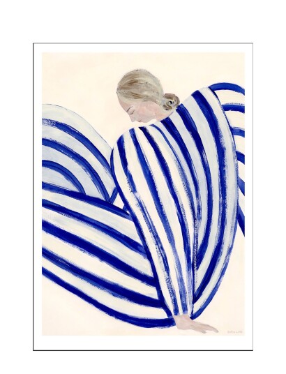 The Poster Club Blue Stripe At Concorde - Blue - 70X100CM The Poster Club Blue Stripe At Concorde - Blue - 70X100CM