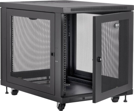 Eaton Tripp Lite Series 12U Rack Enclosure Server Cabinet Doors & Sides 300Lb Capacity Rack Skap Svart 12U 19"