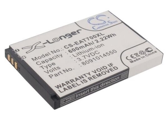 ITT Batteri (600 mAh 3.7 V) passende til ITT Easy7 ITT Batteri (600 mAh 3.7 V) passende til ITT Easy7