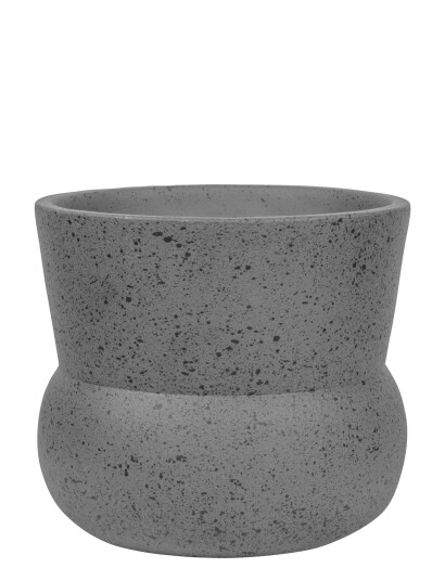Mette Ditmer Stone Flowerpot - Grey - H:15.5CM