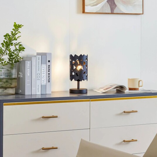 Lucande Aeloria bordlampe, svart, jern