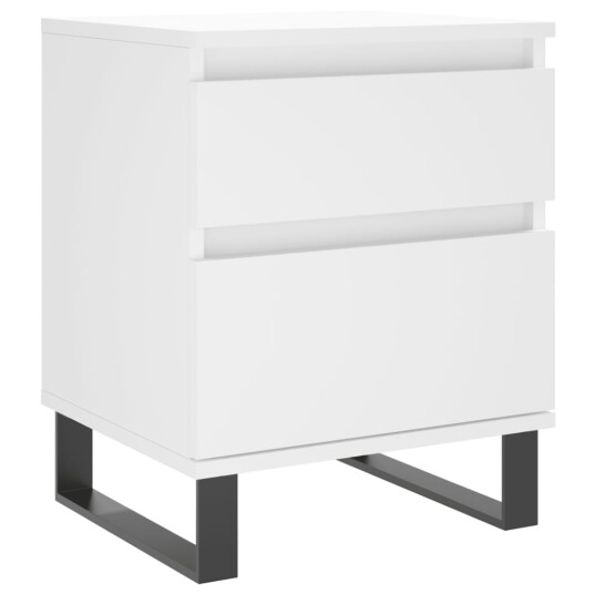Nattbord 2 stk hvit 40x35x50 cm konstruert tre 8721012110687