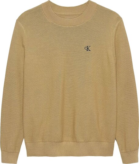 Calvin Klein Genser Strikk Sandy Beige Calvin Klein 14 år 164 Genser Brun