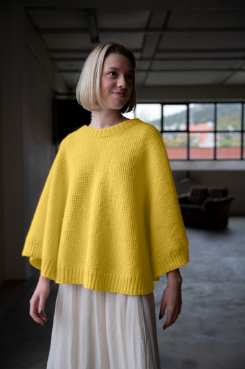 Dale Garn 443 19C Florence Poncho Og Halstube Gul