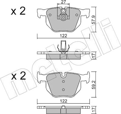 METELLI 22 0644 0 Bremseklosser
