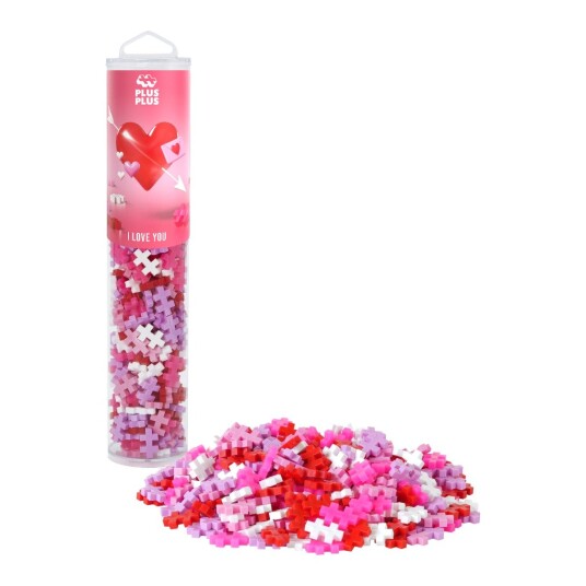 Plus-Plus Byggesett i Tube 240 Brikker I Love You Plus-Plus Byggesett i Tube 240 Brikker I Love You