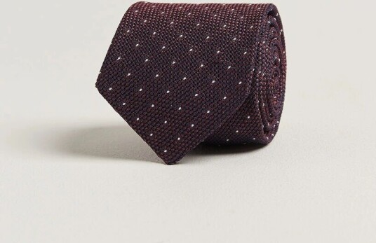Amanda Christensen Silk Grenadine Dot 8cm Tie Wine
