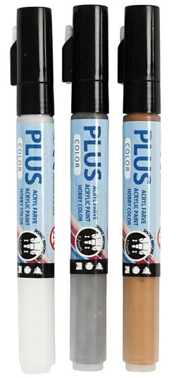 Cc Plus Color Tusj - Gull/Sølv/Hvit