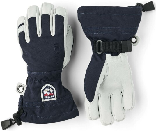 Hestra Army Leather Heli Ski Jr. 5f Navy 4 Hestra Army Leather Heli Ski Jr. 5f Navy 4
