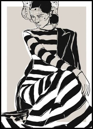 Striped Elegance Plakat / 30x40cm