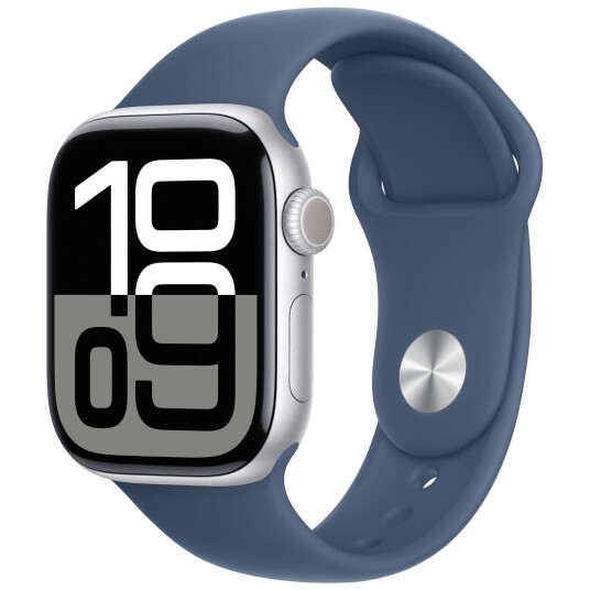 Apple Watch S10 46mm GPS+Cel (Silver Aluminium/Denim Sport Band) S/M