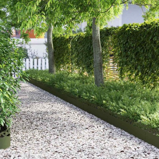 vidaXL Plenkanter 30 pcs Olivengrønn 103 x 0,05 x 22 cm Stål