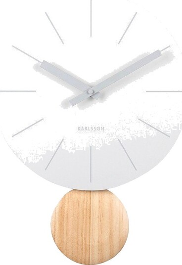 Karlsson Veggklokke Arlo Pendulum Hvit