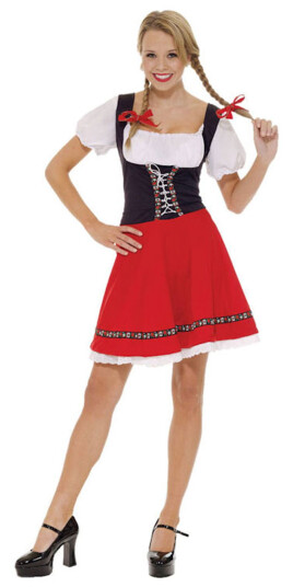 Fancy Dress Warehouse Heidi Karnevalskostyme  Large