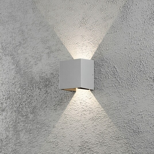 Konstsmide Cremona vegglampe grå 2x3W 230V LED 7959-310