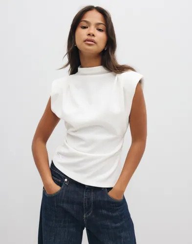 Vero Moda - Hvit - Vmsmilla Sl Detail Asm Top Jrs Exp
