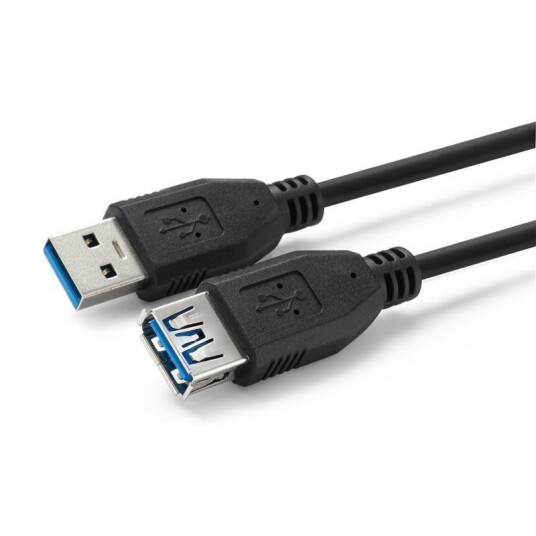 MicroConnect USB 3.2 2m Forlengelseskabel A-A Svart
