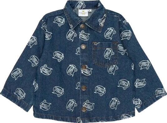 The New Tnstyale Os Denim Shirt MEDIUM BLUE DENIM AOP 110