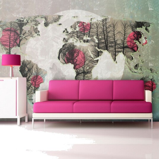 Fototapet Map Of The World Howling To The Moon 300x231 - Artgeist sp. z o. o.