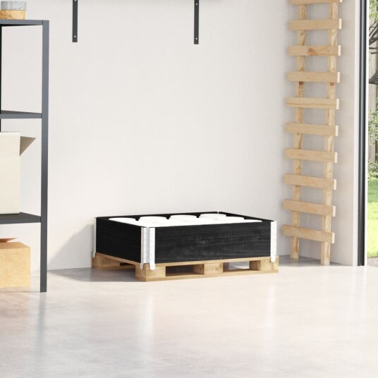 Pallekarmer svart 80x60 cm heltre furu