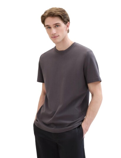 Tom Tailor Piqué T Shirt   Grey   M