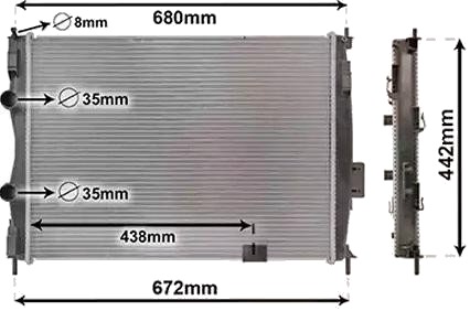 VAN WEZEL 13002414 Radiator motorkjøling VAN WEZEL 13002414 Radiator motorkjøling