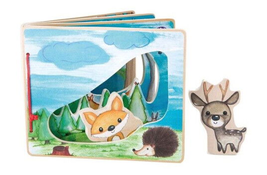 Small Foot  Wooden Picture Book Forest with 2 Pla