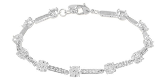 Snö Of Sweden Chicago Bracelet Silver/Clear Onesize Snö Of Sweden Chicago Bracelet Silver/Clear Onesize