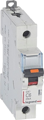 Legrand DX3 MCB automatsikring C6 1P 1M 25kA