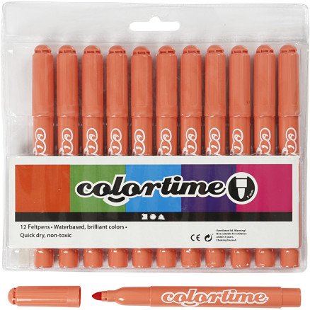 Colortime Colortime Tusj linje 5 mm mandarin 12 stk 1 pk