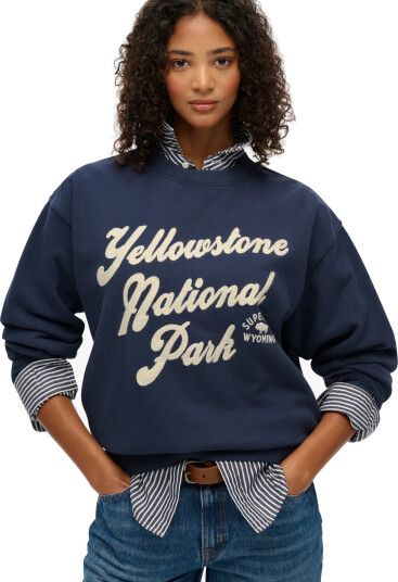 Superdry Lo Fi Outdoor Loose Crew Navy 10 Superdry Lo Fi Outdoor Loose Crew Navy 10