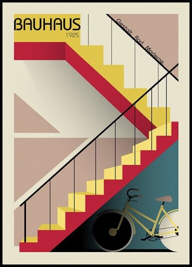 Bauhaus Gestalt. Rad. Moderne Shape. Wheel. Modern Plakat Plakat / 40x50cm