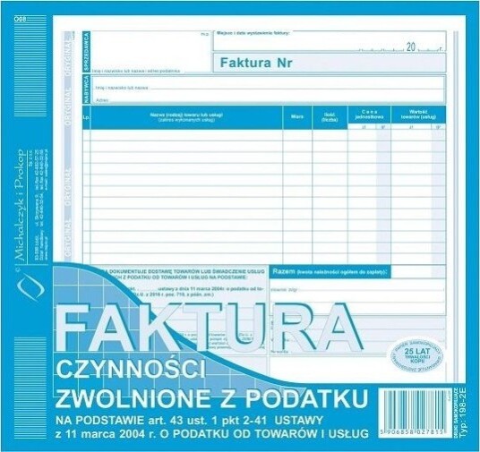 Herlitz Faktura Fritatt For Mva 2/3 A4