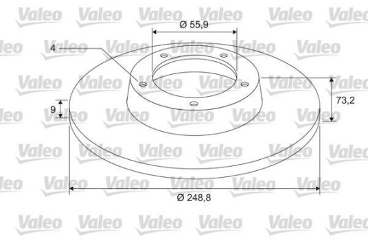 Bremseskive VALEO 675412