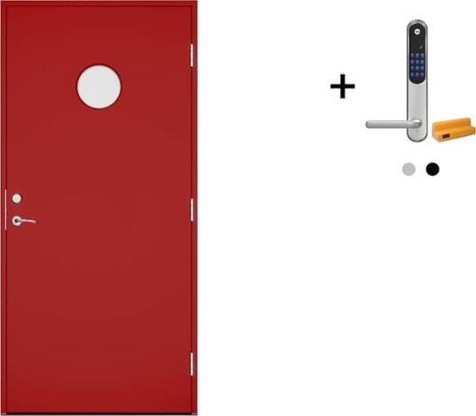 Ytterdør Swedoor Advance-Line Nordic Bergen med Yale Doorman Classic Home