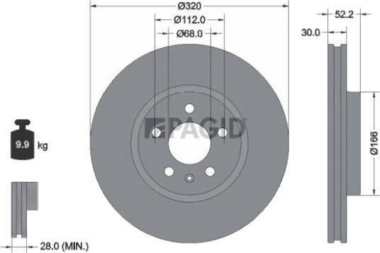 PAGID 54600NHC Bremseskive