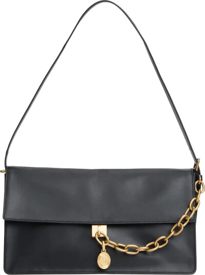 Tommy Hilfiger Crest Leather Conv Shoulder Bag Black ONE SIZE Tommy Hilfiger Crest Leather Conv Shoulder Bag Black ONE SIZE