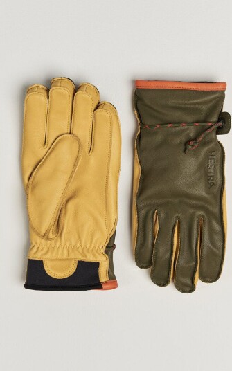 Hestra Wakayama Leather Ski Glove Loden/Tan
