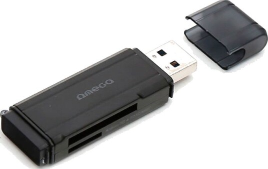 Omega Minnekortleser USB 3.0 microSDHC/SDHC/SDXC Omega Minnekortleser USB 3.0 microSDHC/SDHC/SDXC