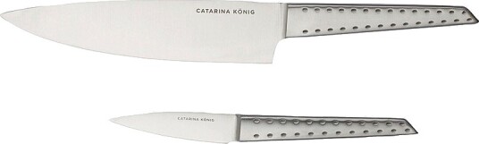Catarina König Knivsett 2 delt 32 & 21 cm Grå