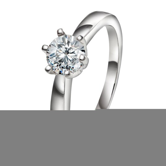 Olivia Ring i 585 hvitt gull med diamant 0,70 ct TWSI størrelse 56