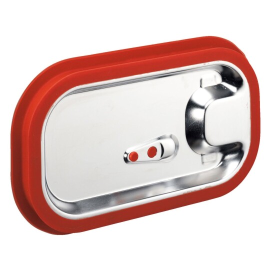 PULSIVA Kantinelokk Basic GN 1/4, med silikonlist; Størrelse GN 1/4, 26.5x16.2 cm (LxB); Sølvfarge