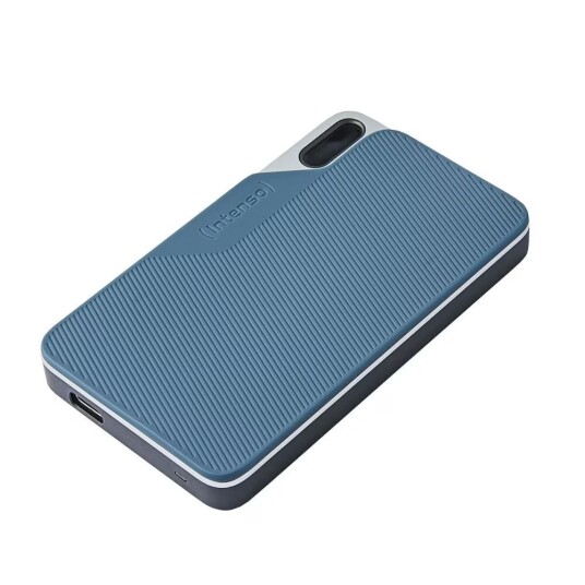 Intenso TX100 500 GB Ekstern SSD med USB-C Grå/Blå Intenso TX100 500 GB Ekstern SSD med USB-C Grå/Blå