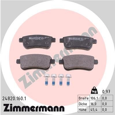 Bremseklosser ZIMMERMANN 24820.160.1 Bremseklosser ZIMMERMANN 24820.160.1