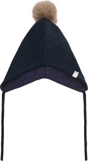 Minymo Hat W. Detachable Fake Fur Navy 52 Minymo Hat W. Detachable Fake Fur Navy 52